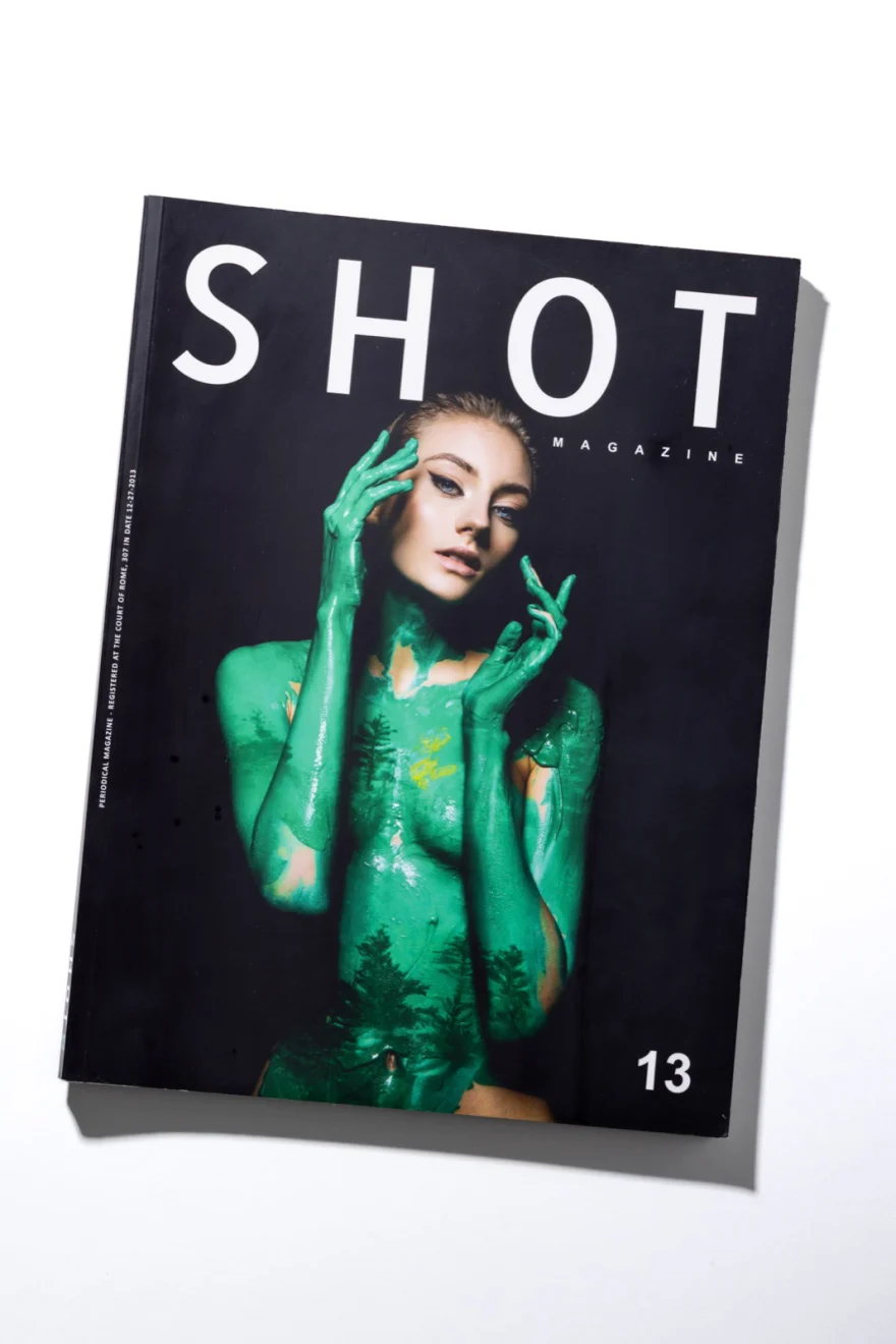 Printed cover of SHOT Magazine issue 13, Ermanno Scervino × SHOT Magazine editorial photographed by Ina Cenusa