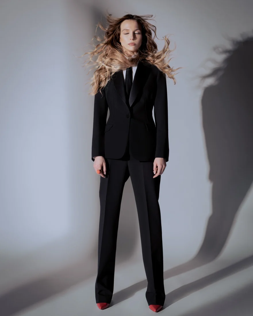 Long wavy hair caught in movement, Philip Martin's campaign photographed by Ina Cenusa