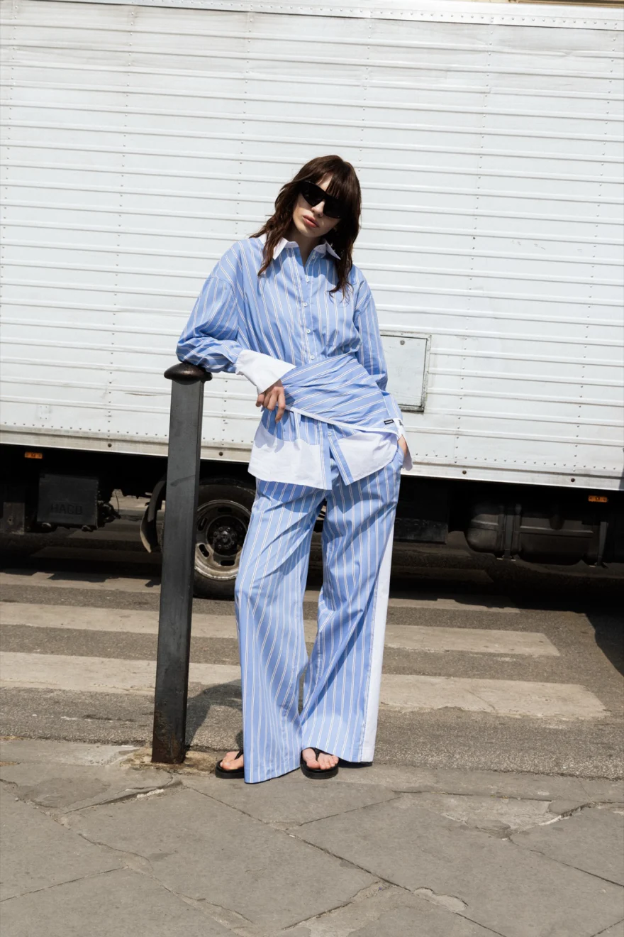 Campaign look in Florentine daylight, Patrizia Pepe campaign photographed by Ina Cenusa