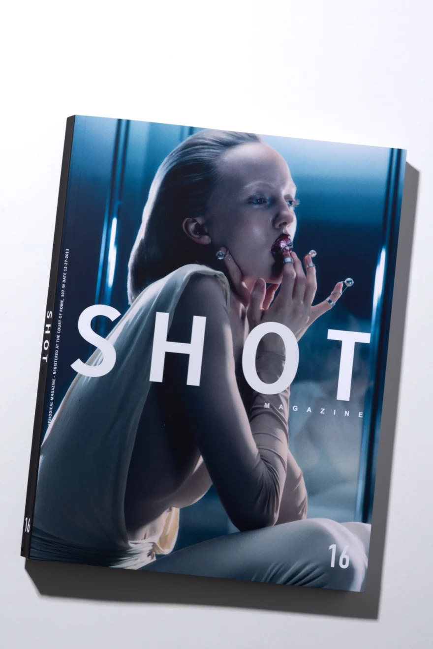 Printed cover of SHOT Magazine issue 16, featuring the Albedo story, editorial photographed by Ina Cenusa