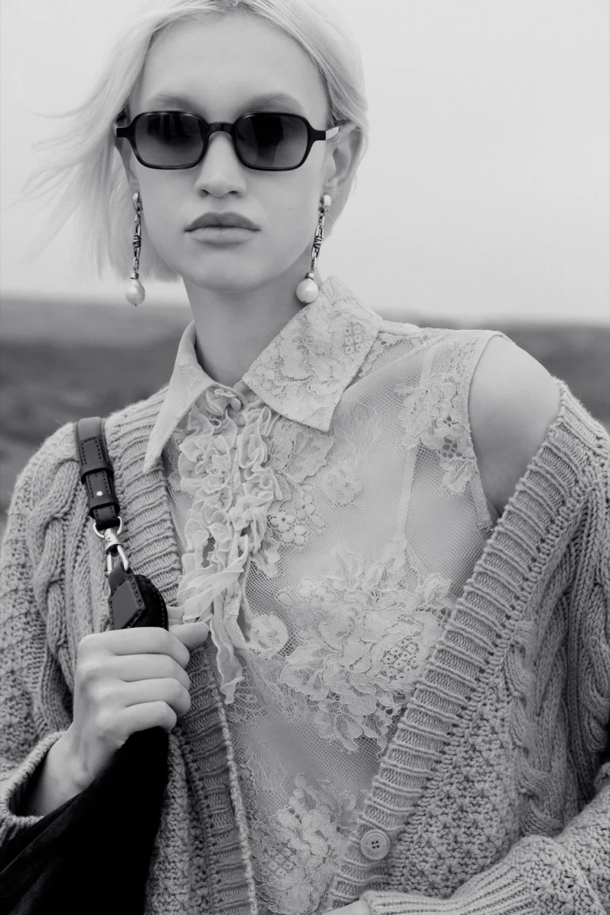 Profile portrait, closing image of the Seven Sisters campaign, Ermanno Scervino campaign photographed by Ina Cenusa