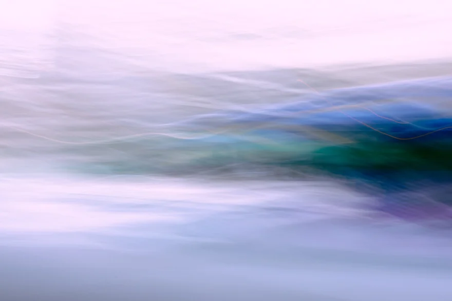 Horizontal streak of colour pulled across the frame, New York in motion, personal project photographed by Ina Cenusa