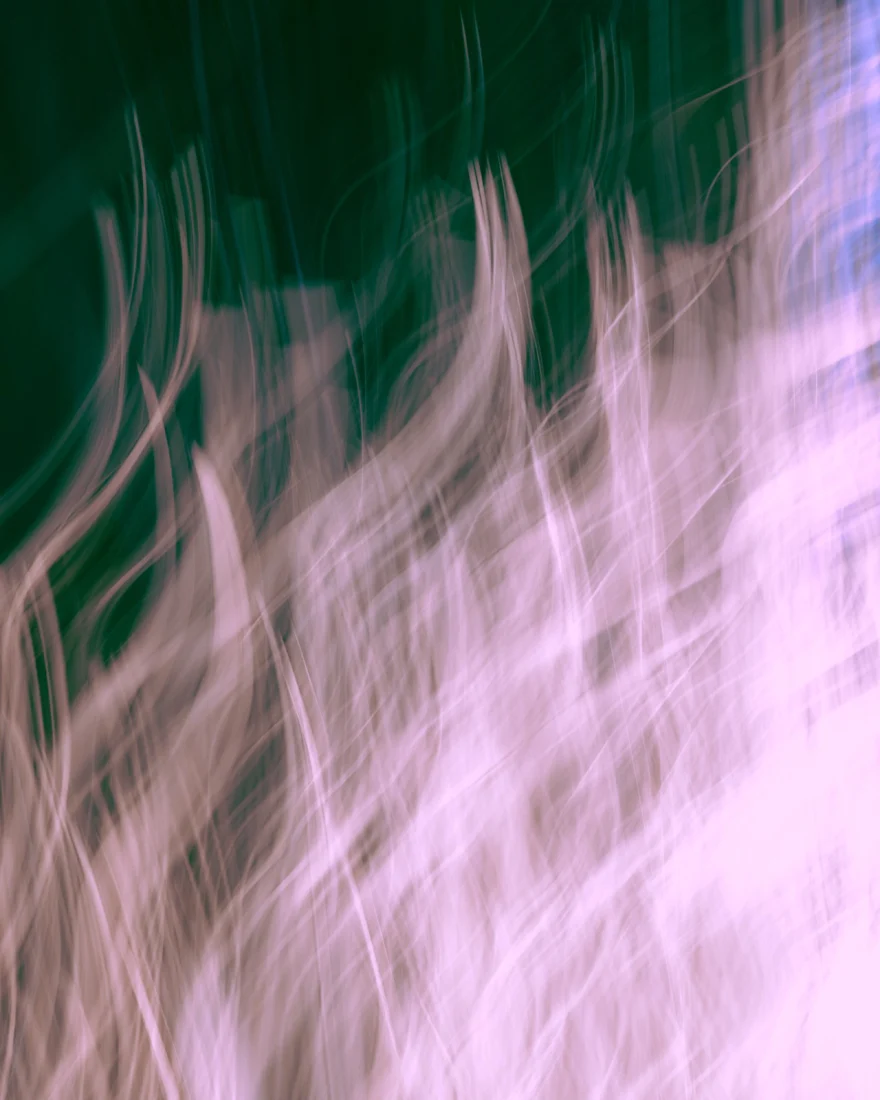 Warm light trails woven across a pale field, New York, photographed by Ina Cenusa